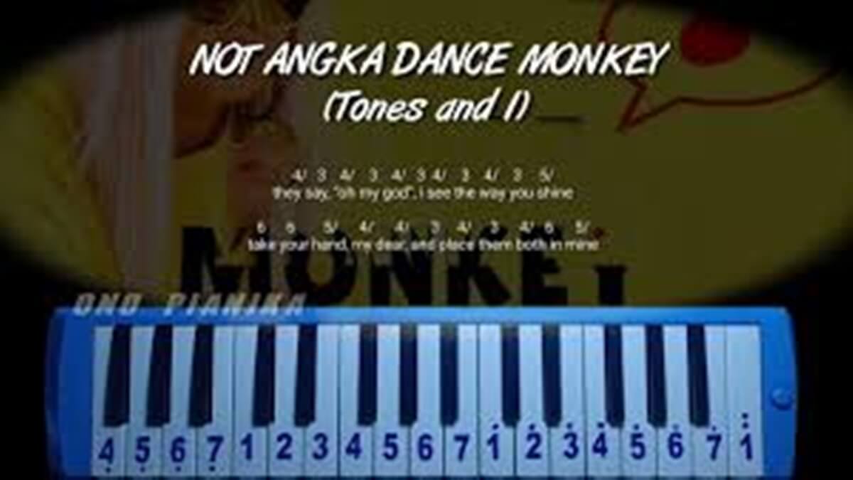 not angka dance monkey pianika