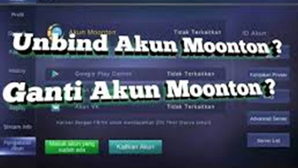 cara daftar unbind dan mengaitkan akun mobile legends ke akun moonton